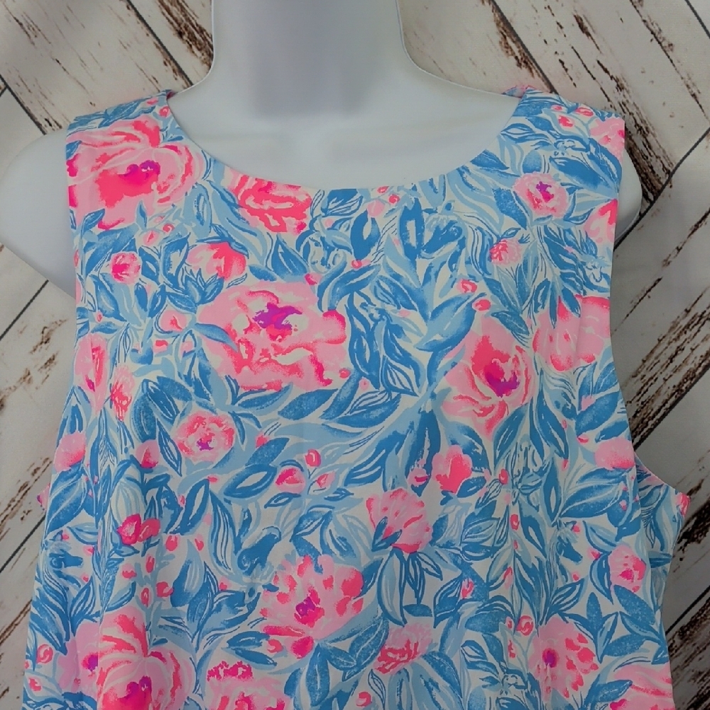 Lilly Pulitzer Trina Dress in Bondi Blue My‎ Little Peony - Picture 3 of 8